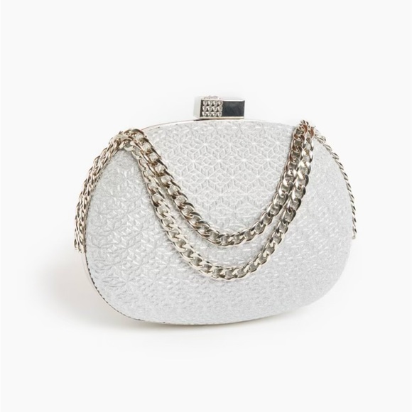 Women’s Silver Clutch - for wedding formal prom - Picture 6 of 7